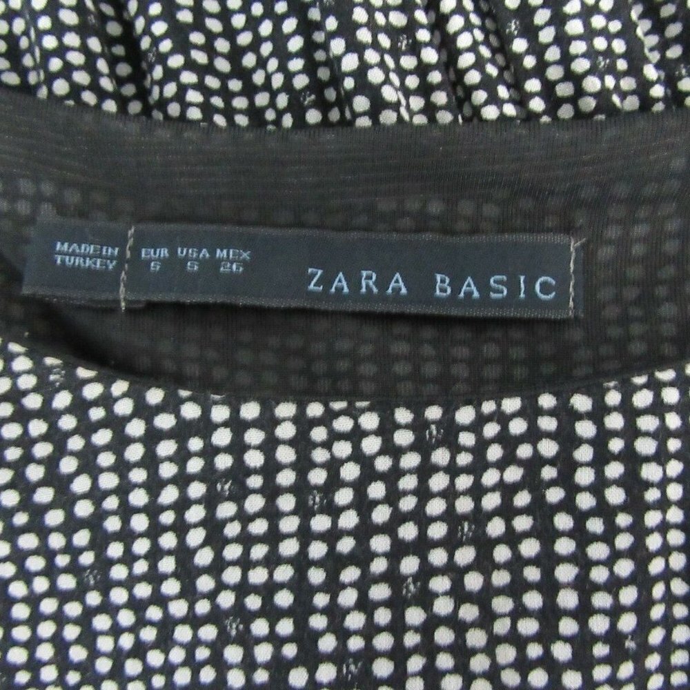 ZARA BASIC Sleeveless White Tiny Dots Dress Size S - Picture 6 of 8